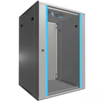 Seinäkaappi Extralink Rackmount-kotelo 18U 600x600 harmaa avainlukko
