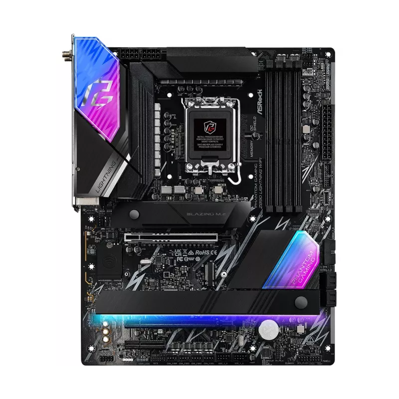 Emolevy ASRock Z890 Lightning WiFi — Intel Z890, LGA1851, ATX, 4× DDR5, Wi‑Fi 7, 2.5Gb LAN, Thunderbolt 4