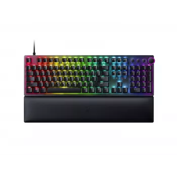 Johdollinen pelinäppäimistö Razer Huntsman V2 — napsahtavat violetit optiset kytkimet, RGB-LED