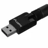 Lanberg NC-0150-WE Mini USB WiFi -sovitin N150, 150 Mbit/s, 1 ulkoinen antenni, musta