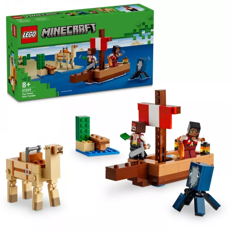 LEGO MINECRAFT 21259 merirosvolaivan matka
