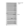 Toimistohylly top e shop R80 SONOMA, tammiviimeistely, 5 hyllytasoa, 800×300×1820 mm
