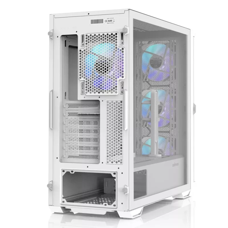Zalman Z10 DUO ATX ZM-IF120 x4 valkoinen