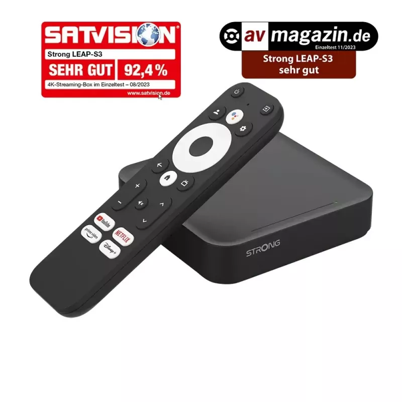Strong LEAP-S3 äly-TV-boxi musta 4K Ultra HD 16 GB Wi-Fi Ethernet LAN