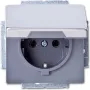 BUSCH JAEGER 2018-0-1490 - CEE 7/3 - 2P+E - harmaa - ruostumaton teräs - 250 V - 16 A