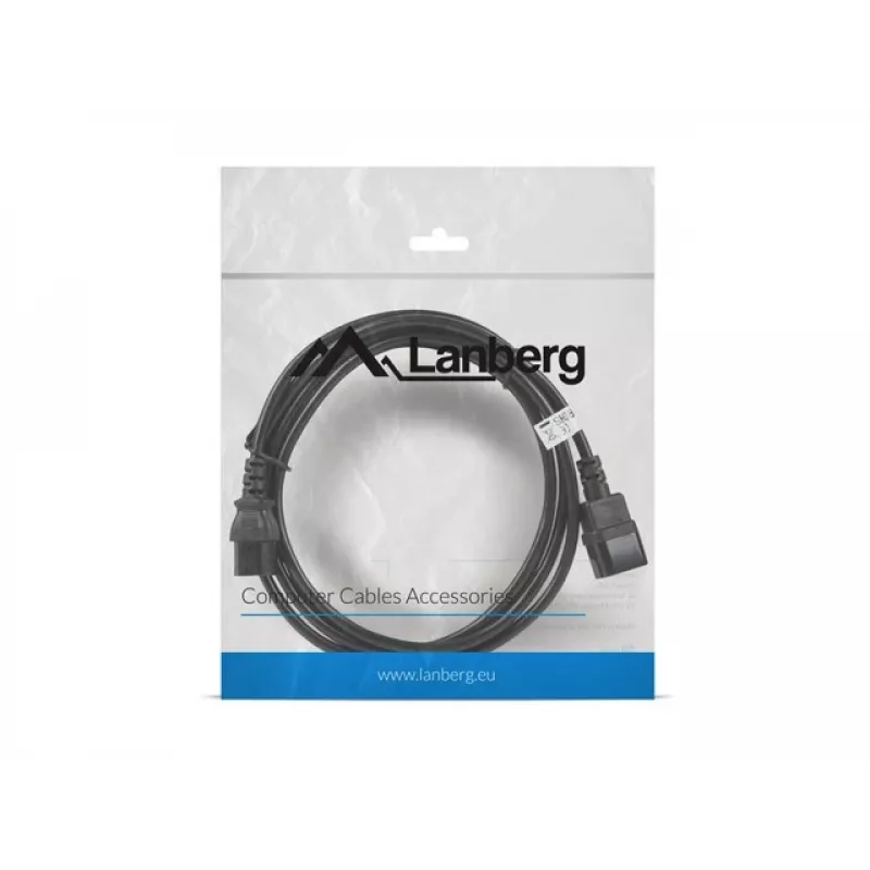 Lanberg CA-C13E-11CC-0030-BK virtakaapeli musta 3 m C13-liitin C14-liitin (CA-C13E-11CC-0030-BK)