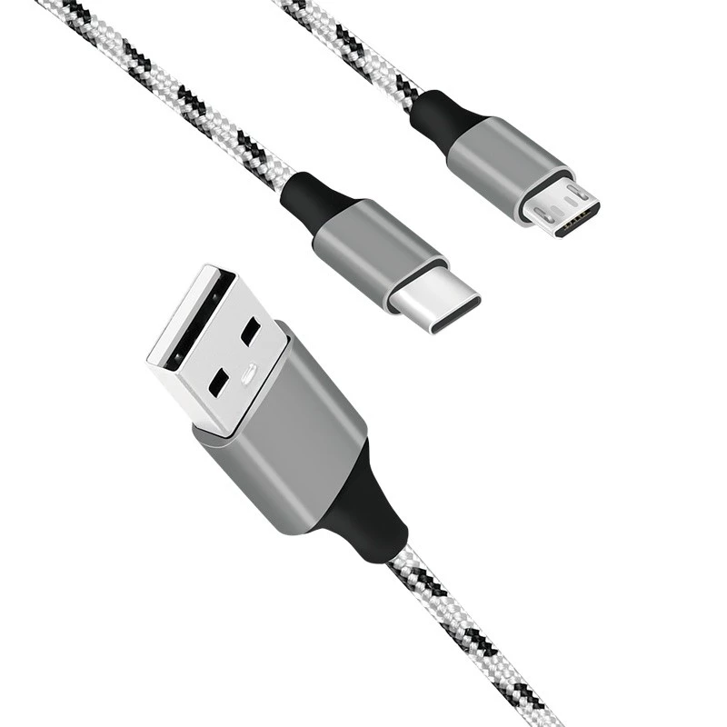 LogiLink CU0202 USB-kaapeli USB 2.0 1,2 m USB A USB C/Micro-USB A harmaa
