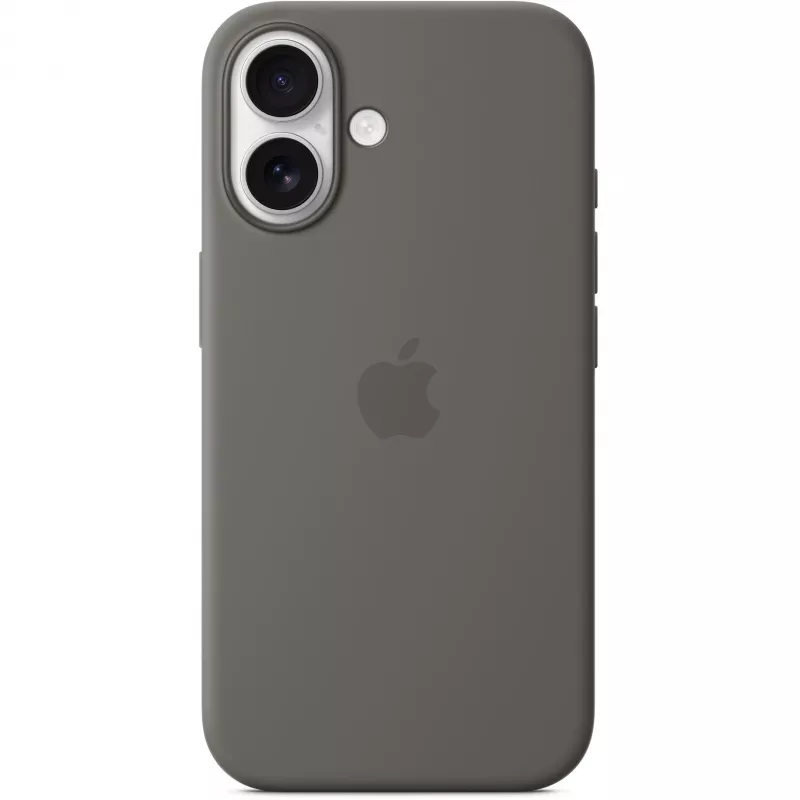 Kuori Apple iPhone 16 silikonikuori MagSafe kivinharmaa