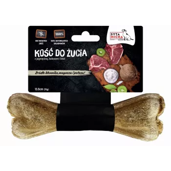 Purulelu / luonnollinen herkku SYTA MICHA kiivi kookoksen kanssa 13,5 cm koirille, lampaan maku, 70 g