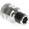 Gedore 1973312 kärkiadapteri, 3/8″ nelikanta 1/4″ kuusiokoloon, kromattu