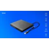 SAVIO AK-59 ulkoinen ohut CD/DVD-poltin R/RW - USB-C/USB-A, musta
