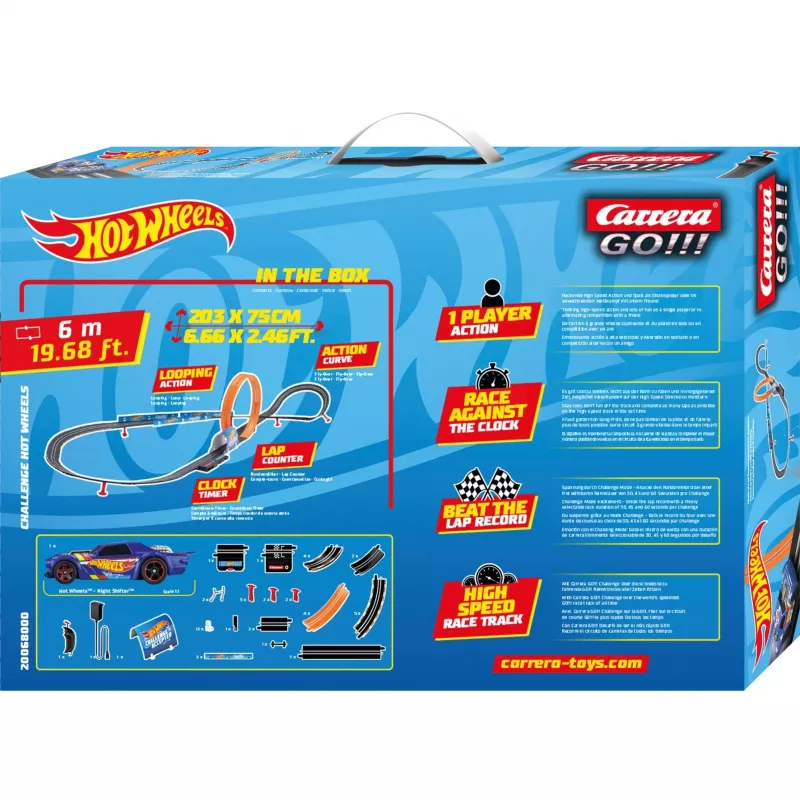 Slot-car-rata setti CARRERA GO!!! Challenge Hot Wheels 20068000 mittakaava 1:43