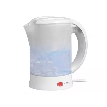 LAFE LAFCZA45865 sähköinen vedenkeitin, ruostumaton teräs, 0,6 l, 600 W, vaaleanharmaa, taitettava lukituskansi