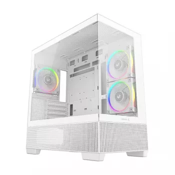 PC Midi Tower kotelo DeepCool CG380 3F WH — valkoinen, 235×437×451 mm, tukee 2,5