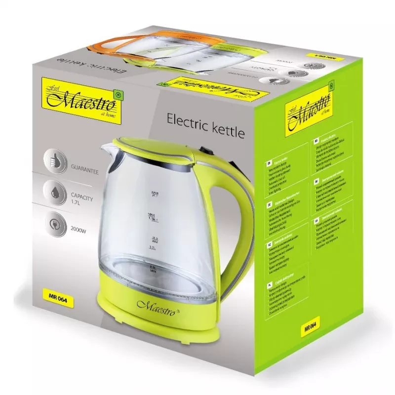 MAESTRO MR-064 vedenkeitin 1,7 L 2000 W (MR-064-GREEN) vihreä
