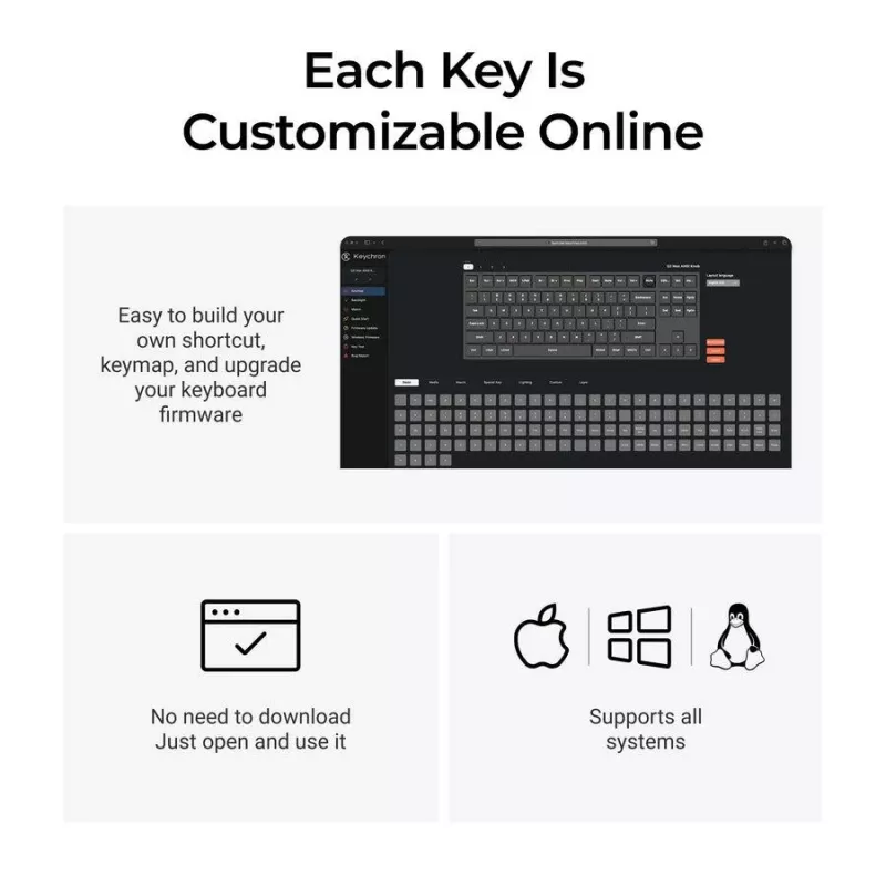 Näppäimistö langaton Q3 Max RGB/CARBON musta Q3M-M4 Keychron