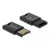 DeLOCK USB 2.0 -kortinlukija musta Micro SD MicroSDHC MicroSDXC 480 Mbit/s