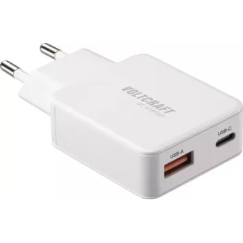 Voltcraft UC-1C1A45W01 USB-laturi USB-C USB-A pikalataus PD 3.0 valkoinen (VC-17009805)