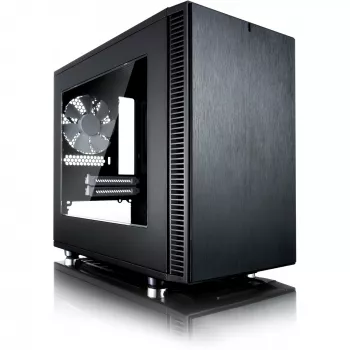 Fractal Design Define Nano S - Window - Tower - ITX - ilman virtalähdettä (ATX) - musta - USB/audio (FD-CA-DEF-NANO-S-BKW)