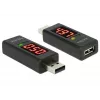 DeLOCK 65569 USB 2.0 -jännite- ja virtatesteriadapteri, musta