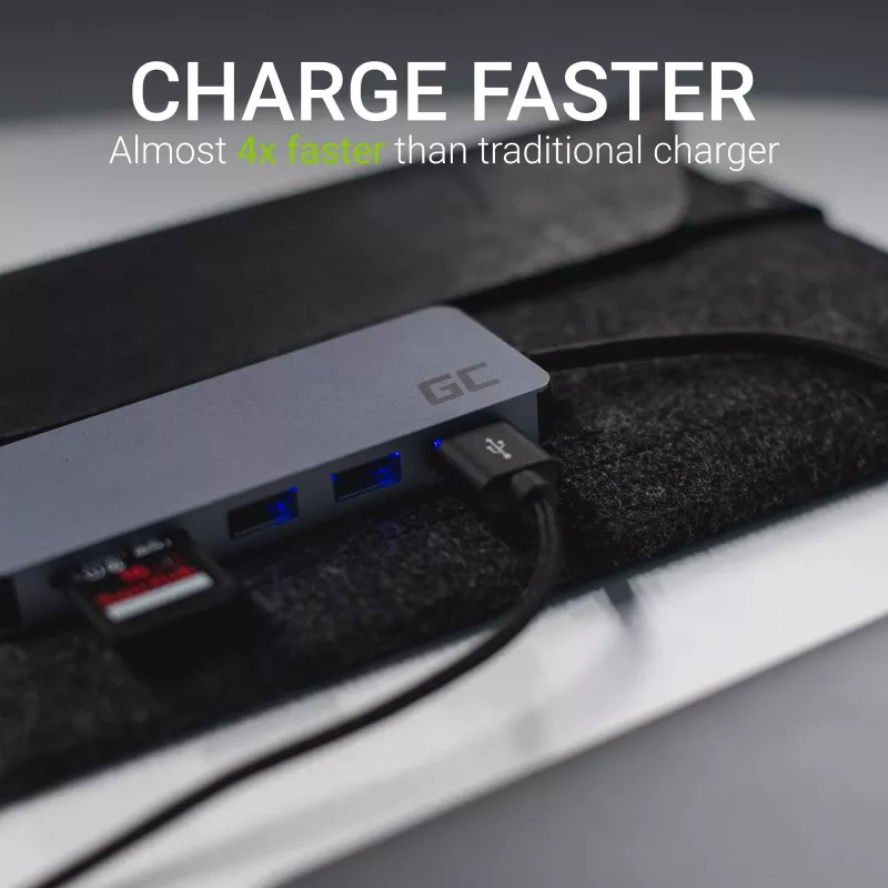 Green Cell AK50 - USB 3.2 Gen 1 (3.1 Gen 1) Type-C - USB 2.0 - USB 3.2 Gen 1 (3.1 Gen 1) Type-A - USB 3.2 Gen 1 (3.1 Gen 1) Type-C - MicroSD (TransFlash) - SD - hopea - Apple MacB
