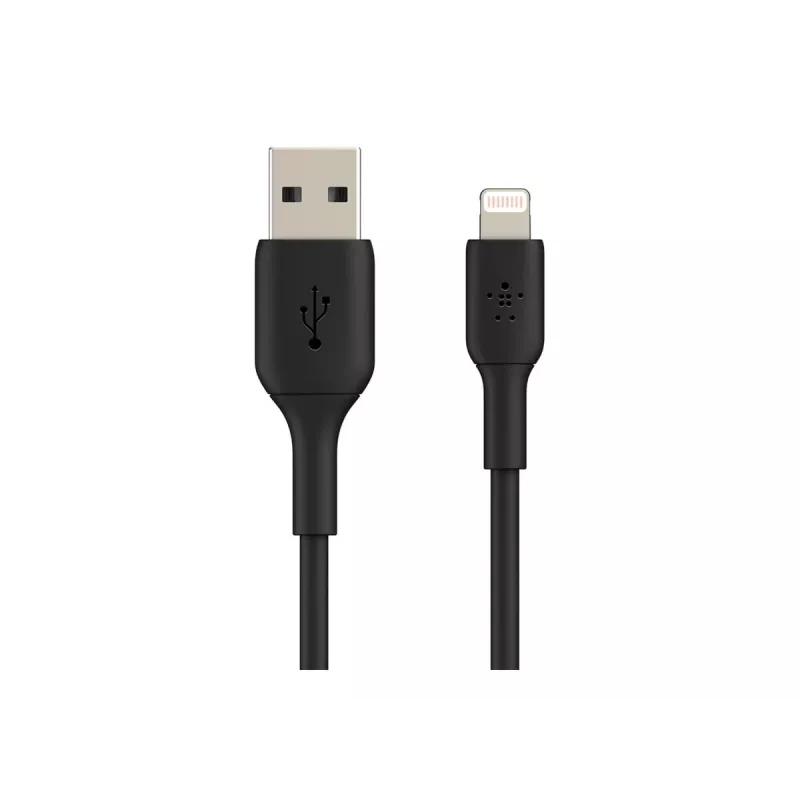 BELKIN PVC USB-KAAPELI USB-A - LIGHTNING, 1M, MUSTA