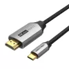 Vention USB-C - HDMI -kaapeli CRBBH – 2 m, 4K@60Hz, musta, USB-C - HDMI
