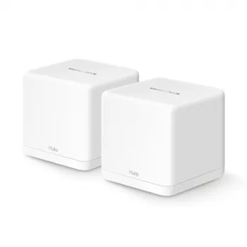 MERCUSYS Halo H60X mesh-järjestelmä (2 kpl pakkaus) Dualband-Wi‑Fi 6, 1500 Mbit/s, jopa 350 m², 2x LAN, sisäiset antennit, valkoinen