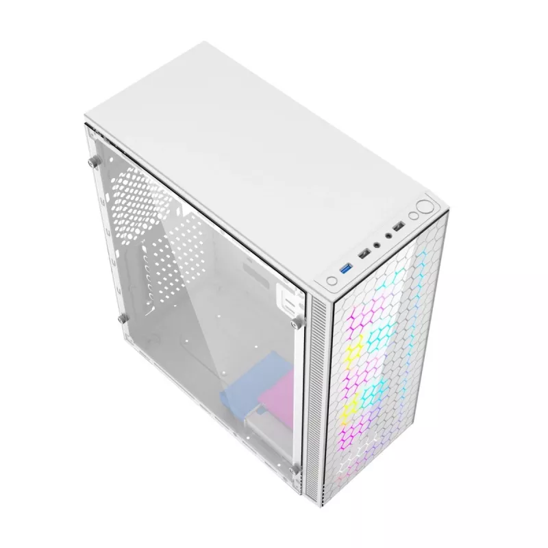 Tietokonekotelo Gaming Fornax 500, valkoinen