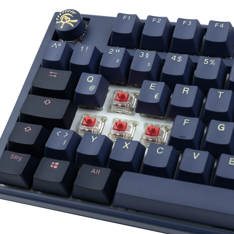 Ducky One 3 TKL näppäimistö, pelaaminen, USB, sininen