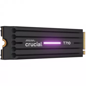 SSD CRUCIAL T710 4 TB M.2 PCIe 5.0 NVMe — 4000 GB, luku 14500 MB/s, kirjoitus 13800 MB/s