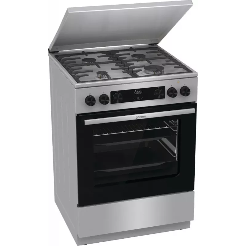 Gorenje GKS6C71XF vapaasti seisova liesi ja uuni hopea