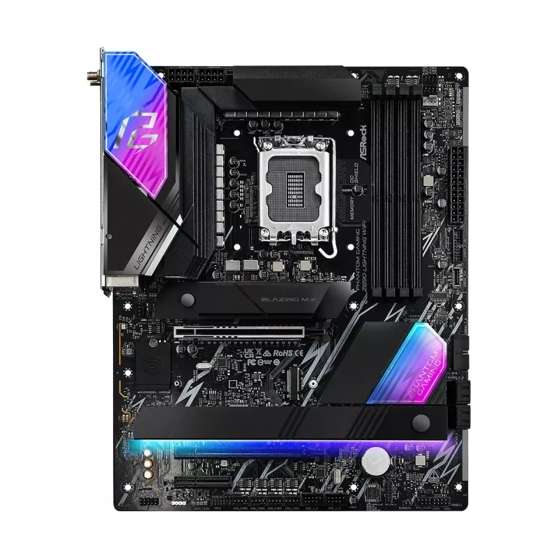 Emolevy ASRock Z890 Lightning WiFi — Intel Z890, LGA1851, ATX, 4× DDR5, Wi‑Fi 7, 2.5Gb LAN, Thunderbolt 4