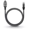 Goobay 70752 USB-C 3.1 – RJ45 Ethernet-kaapeli, Cat6 F/UTP, 5 m, musta/hopea