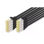 DIGITUS CAT 6A S/FTP -verkkokaapeli DK-1644-A-0025-BL-10, 0,25 m, musta, 10 kpl