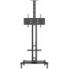 Hagor 8209 HP Twin Stand liikuteltava lattiateline 32-55 tuuman (81-140 cm) näytöille, 45 kg, korkeussäädettävä, musta