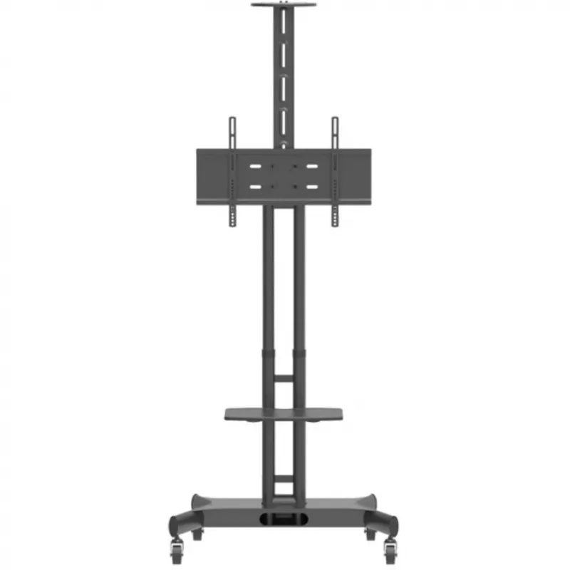 Hagor 8209 HP Twin Stand liikuteltava lattiateline 32-55 tuuman (81-140 cm) näytöille, 45 kg, korkeussäädettävä, musta