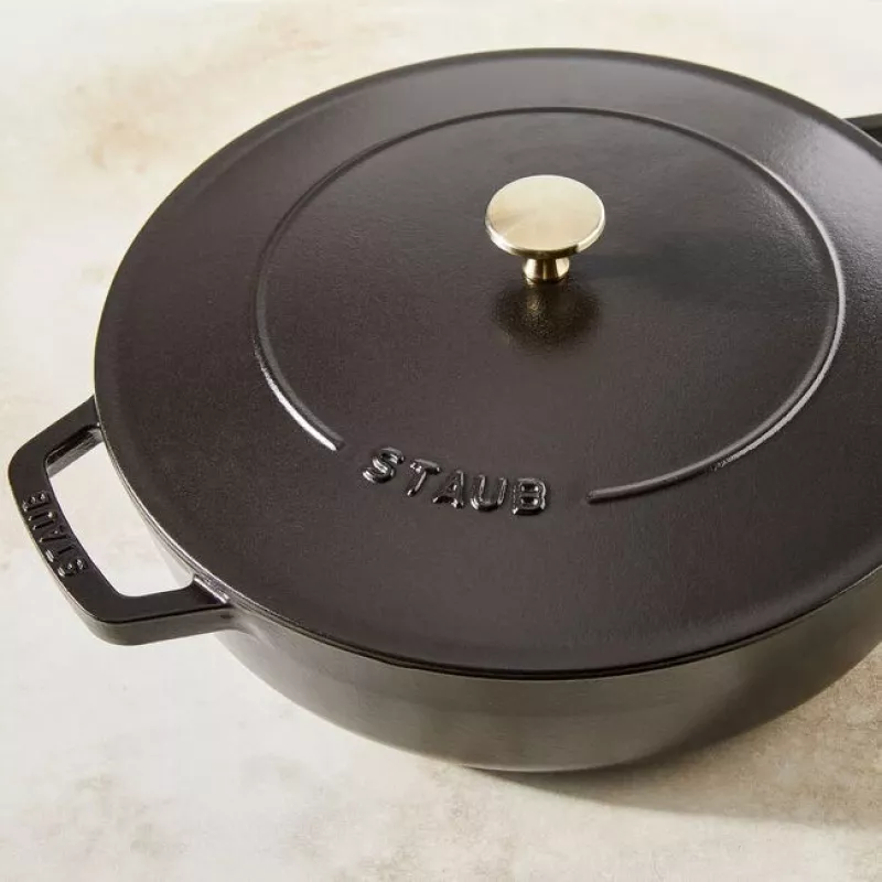 Staub Chistera 40511-472-0 uunipata 28 cm, pyöreä, valurautainen, 3,7 l, musta