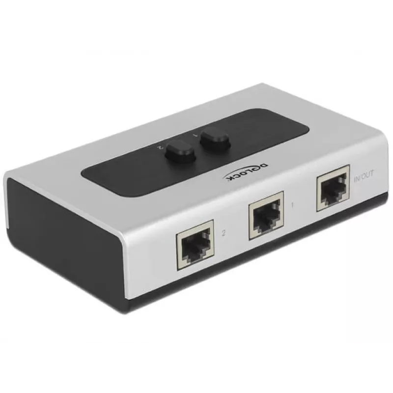 Keskitin DeLOCK 87673 1000 Mbit/s musta harmaa