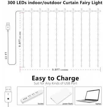 LED-valonauha OEM X0013lX27J – 300 LEDiä, lämminvalkoinen
