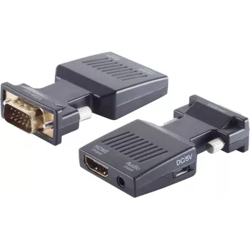 Kaapelisovitin VGA (D-Sub) HDMI:hen + 3,5 mm ShiverPeaks BS10-01005