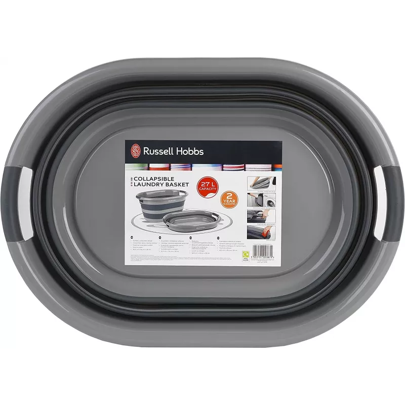 Pyykkikori Russell Hobbs LA053879GRYFEU7 27L taittuva
