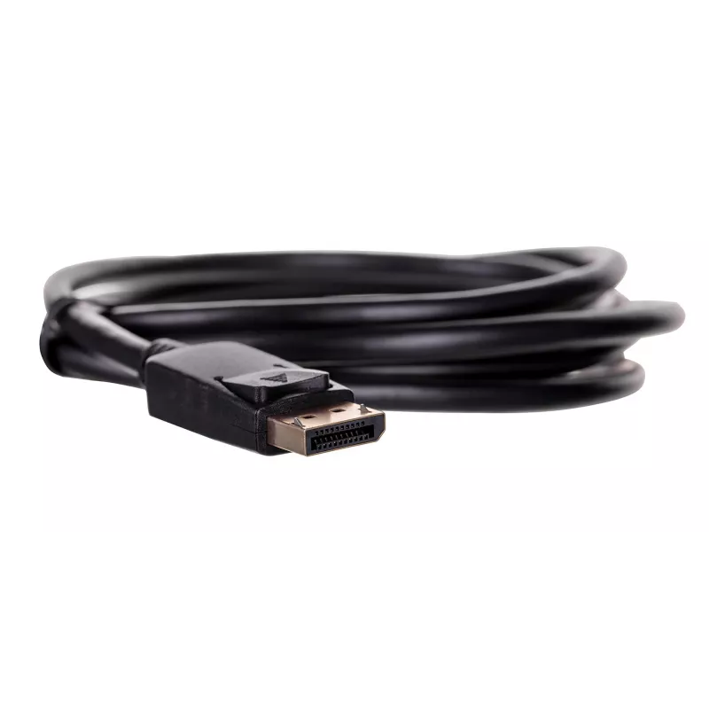 DisplayPort-kaapeli SAVIO CL-136, DisplayPort pistoke–pistoke, 2 m, DP 1.2, kullatut koskettimet, musta