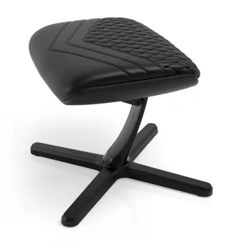 Jalkatuki noblechairs NBL-FR-RL-BLK — musta, aito nahka, alumiinirunko, 490×400×450 mm, kallistettava 0–45°