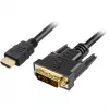 Sharkoon sovitinkaapeli - Single Link - HDMI uros - DVI-D uros