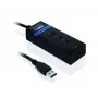 USB 3.2 Gen 1 Type-A 4-porttinen keskitin IBOX IUH3FB, 5000 Mbit/s, musta, 0,5 m kaapeli