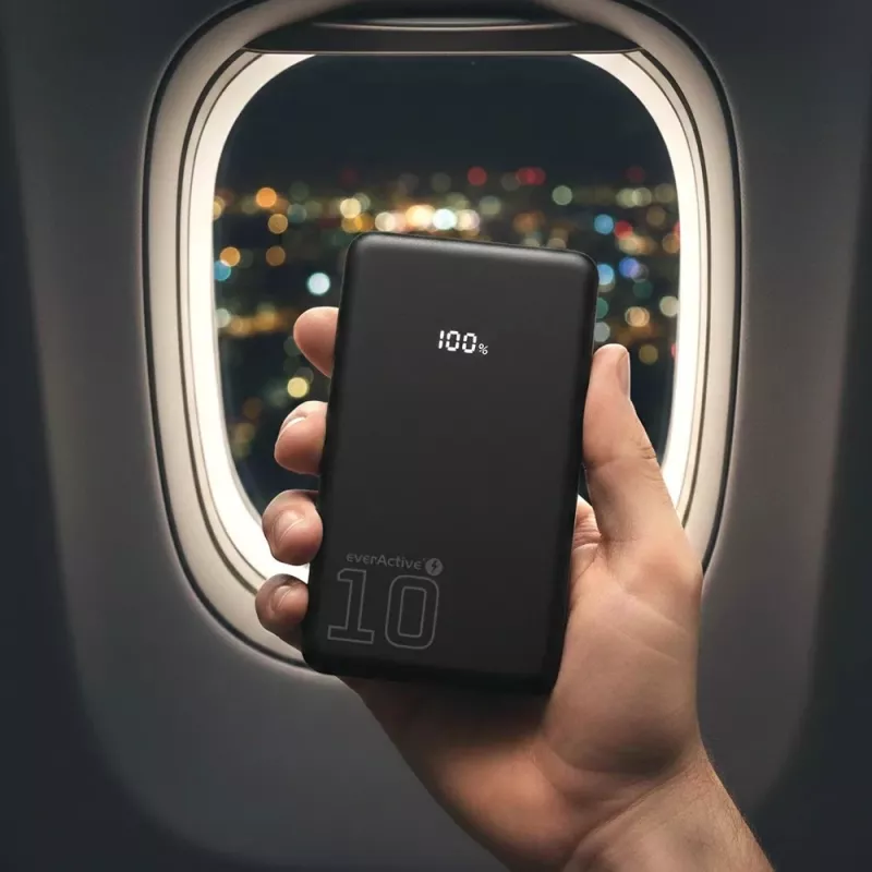 Kannettava varavirtalähde everActive EB-11QB 10 000 mAh, 2× USB-C 20W (QC4.0)