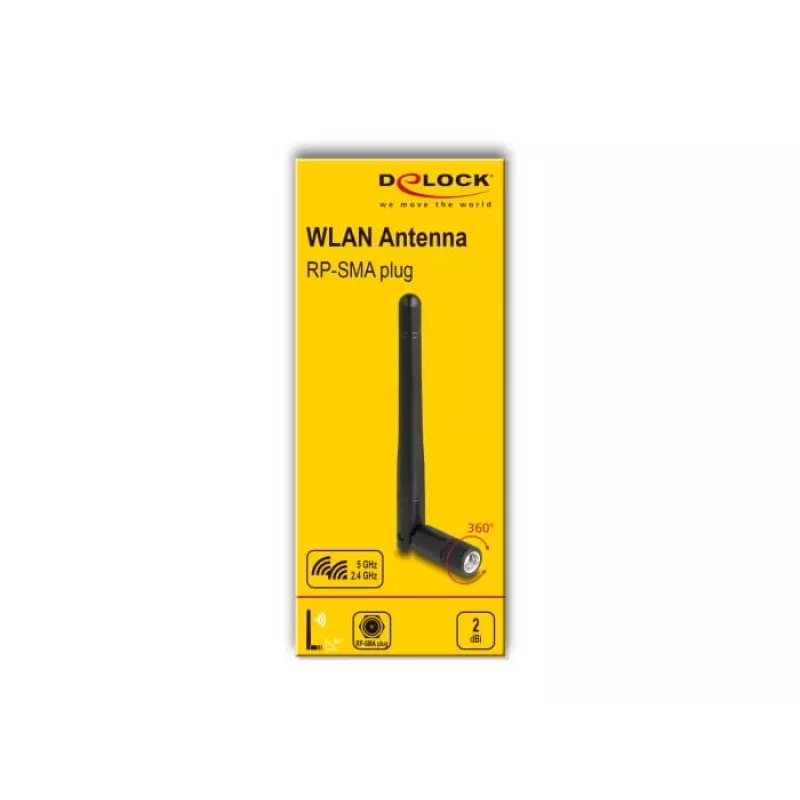 Ympärisäteilevä antenni DeLOCK 90150 2 dBi RP-SMA 50 Ω