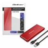 SSD-kotelo QOLTEC 51831 USB 3.0 M.2 SATA-asemille jopa 2 TB, punainen, tukee 30 mm pituutta, jopa 4 asemaa