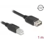 USB 2.0 -kaapeli DELOCK 81530 — 1 m, USB B – USB A, musta